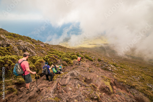 Hiking to the top of Pico Mountain, Azores hiker paradise, travel.