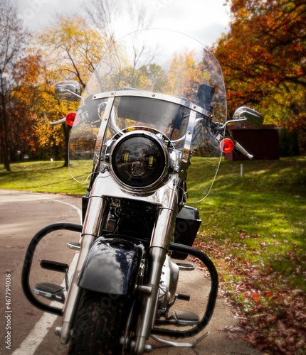 motorcycle in the park