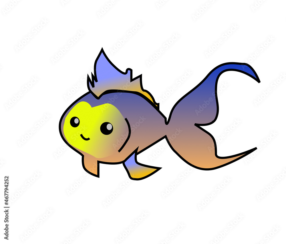 Graphic drawing goldfish Graphic drawing goldfish
