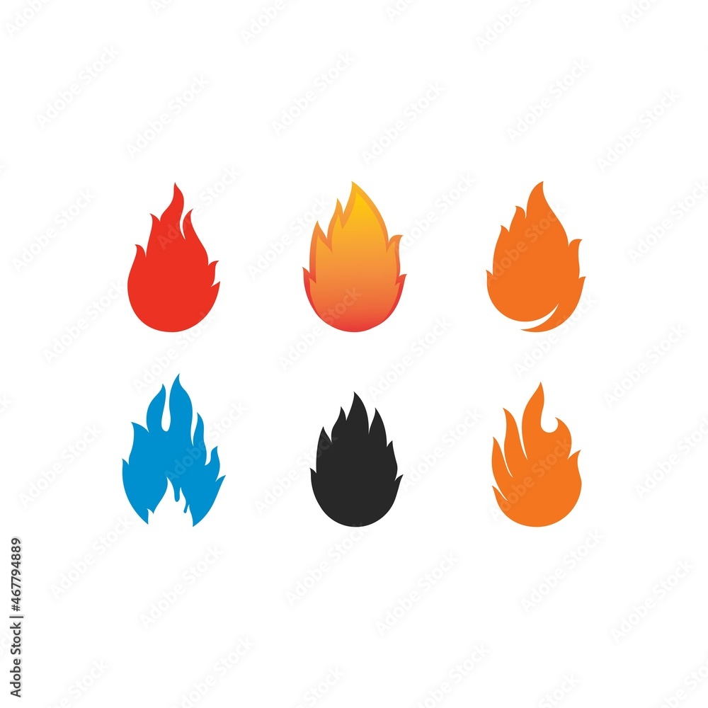 Fire flame Logo Template vector icon Oil, gas and energy logo Fire flame Logo Template vector icon Oil, gas and energy logo