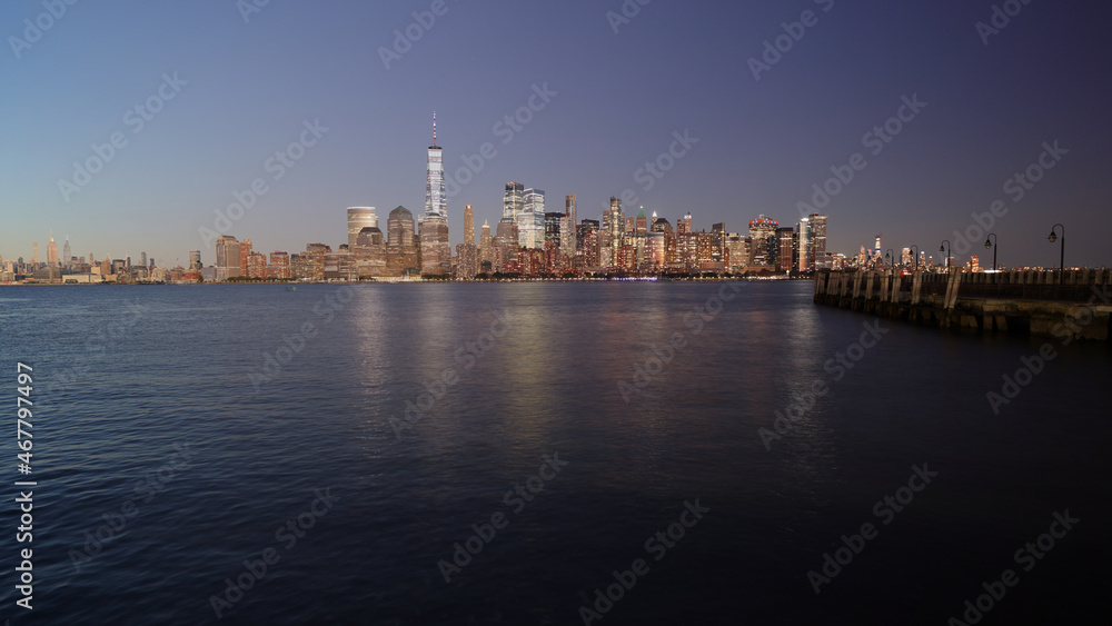 New York city day to night composite