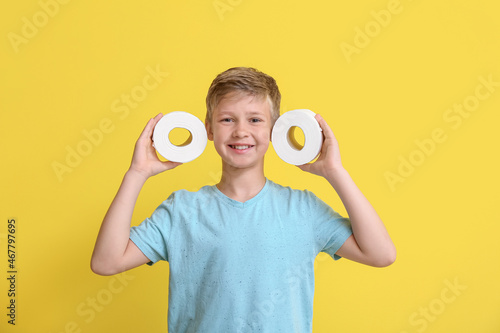 Funny little boy with rolls...