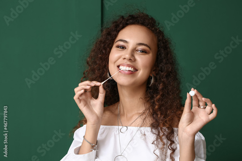 Happy African-American woma...