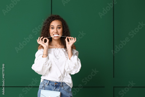 Happy African-American woma...