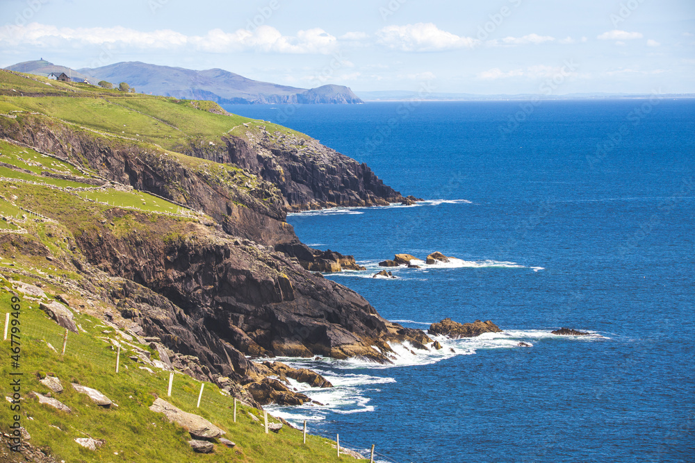 view of the coast of the Irish sea view of the coast of the Irish sea