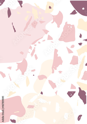 Terrazzo modern abstract template. Pink and