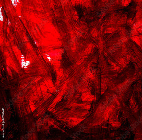 Beautiful abstract red paint background. Modern artwork made of acrylic painting on paper. © Original creations