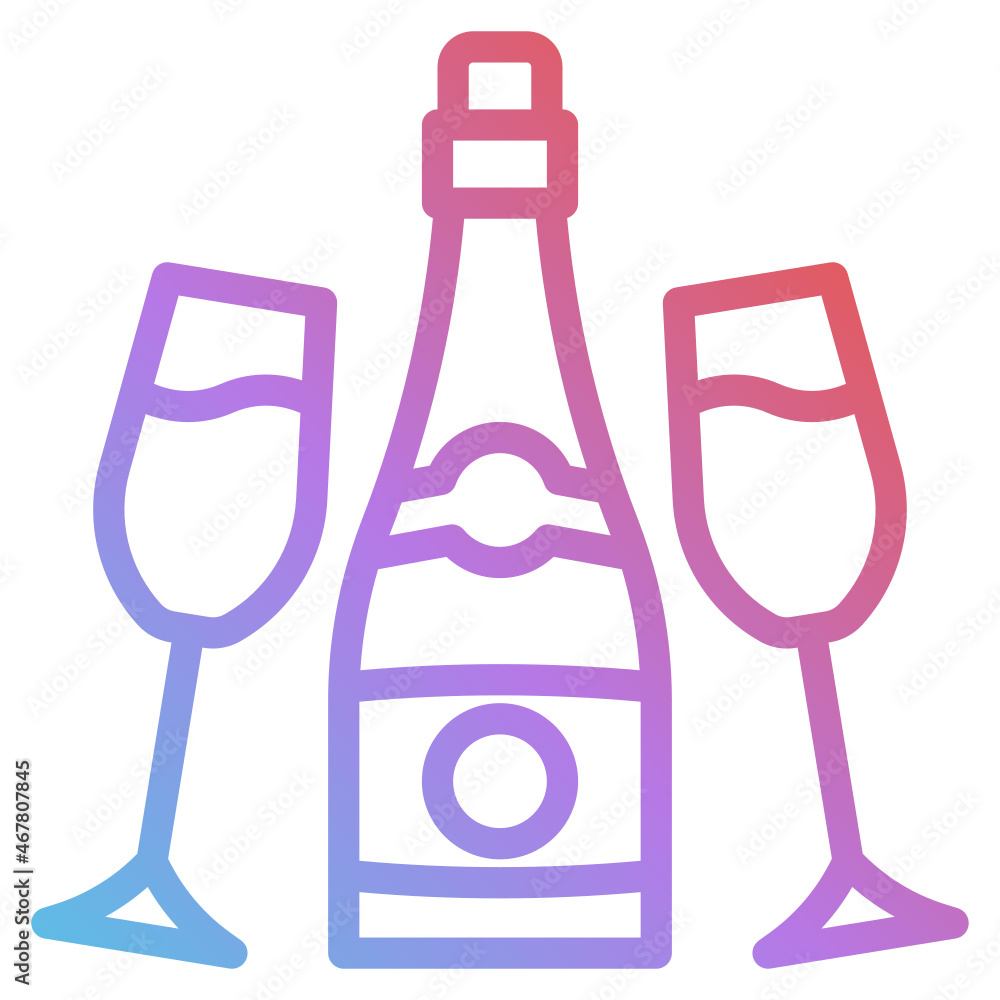 champagne gradient icon