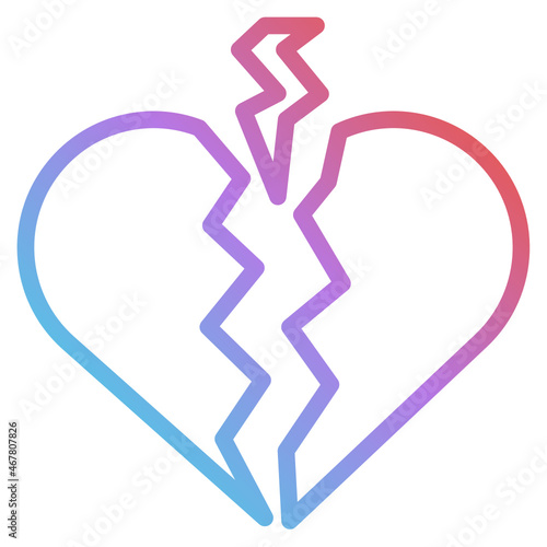 brokenheart gradient icon