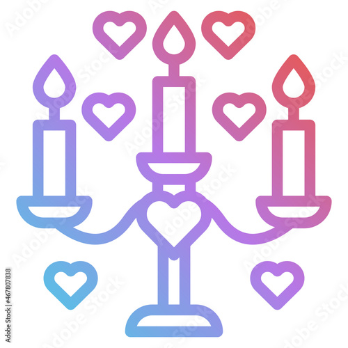 candelabrum gradient icon