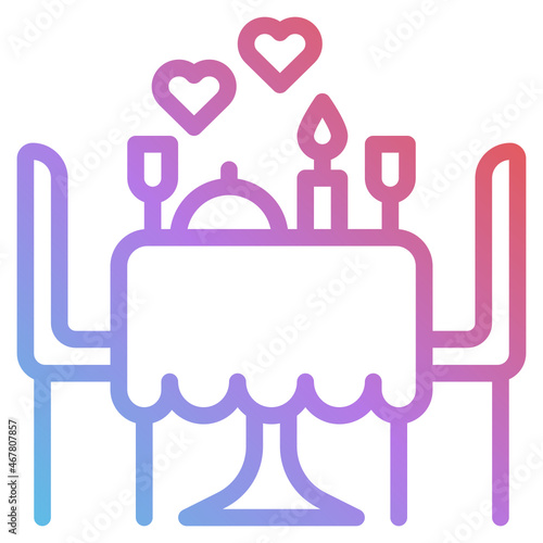 dinner gradient icon