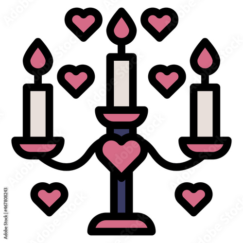 candelabrum line icon