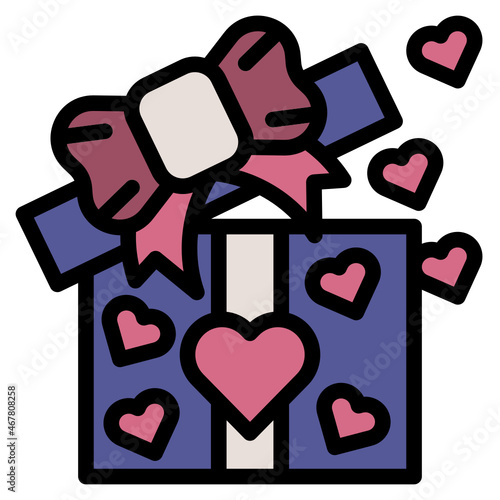 giftbox line icon