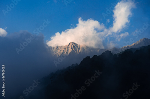 clouds over the mountains