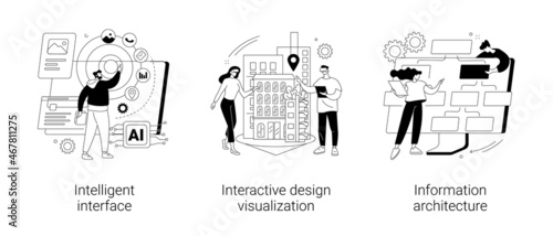 Software development abstract concept vector illustrations.
