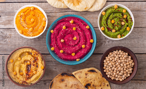Declicious food from chickpea - hummus