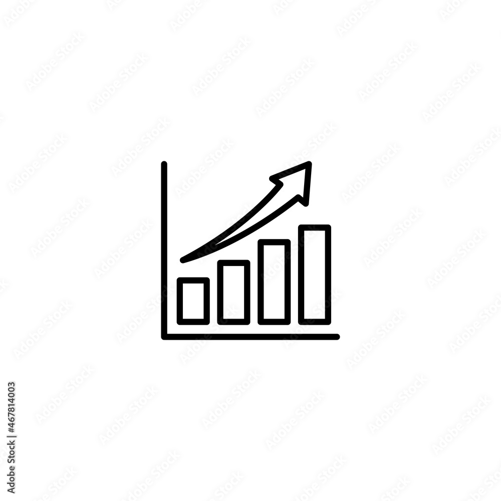 growing graph icon, growing graph sign vector growing graph icon, growing graph sign vector