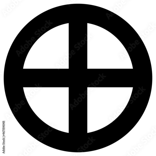 島津義弘の家紋です。丸に十字といいます。島津十字ともいいます。