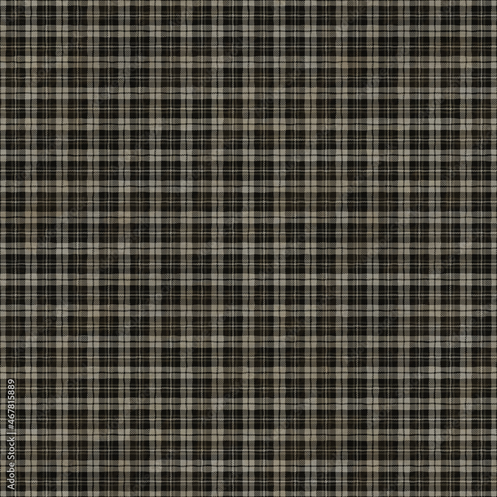 black and white checkered fabric seamless texture. fabric texture background.	