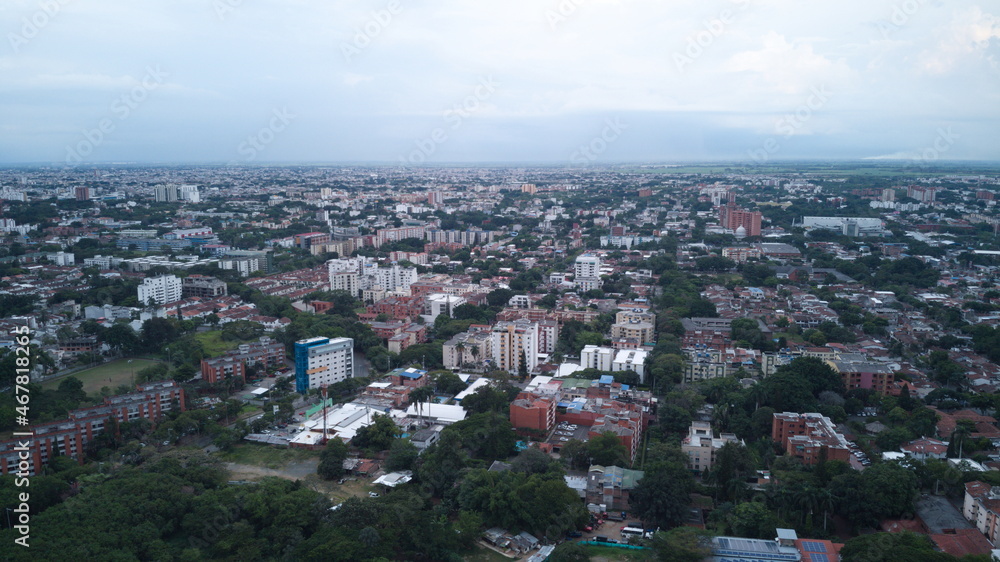 Cali Colombia south aerial view