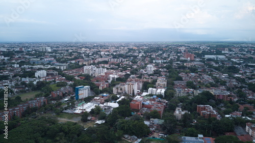 Fototapeta Naklejka Na Ścianę i Meble -  Cali Colombia south aerial view