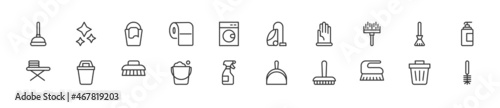 Editable vector pack of recycle line icons.