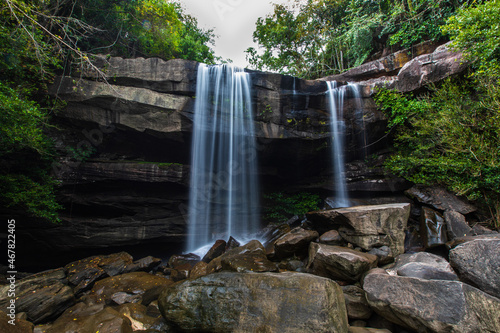  Thung Na Muang Waterfall  Beautiful waterfall in Pha Tam national Park  Ubon Ratchathani  province  ThaiLand.