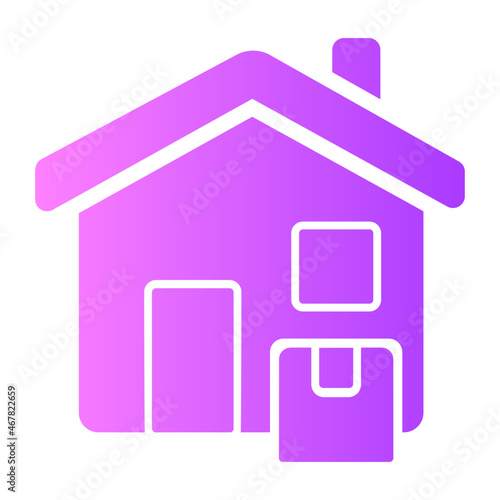 Home delivery gradient icon