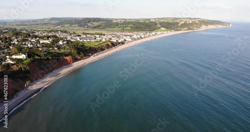 Wallpaper Mural Forward shot of Seaton Bay in Devon UK on a beautiful sunny day Torontodigital.ca