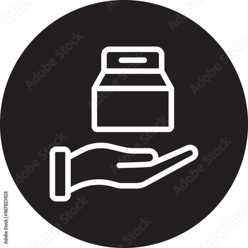 take away glyph icon