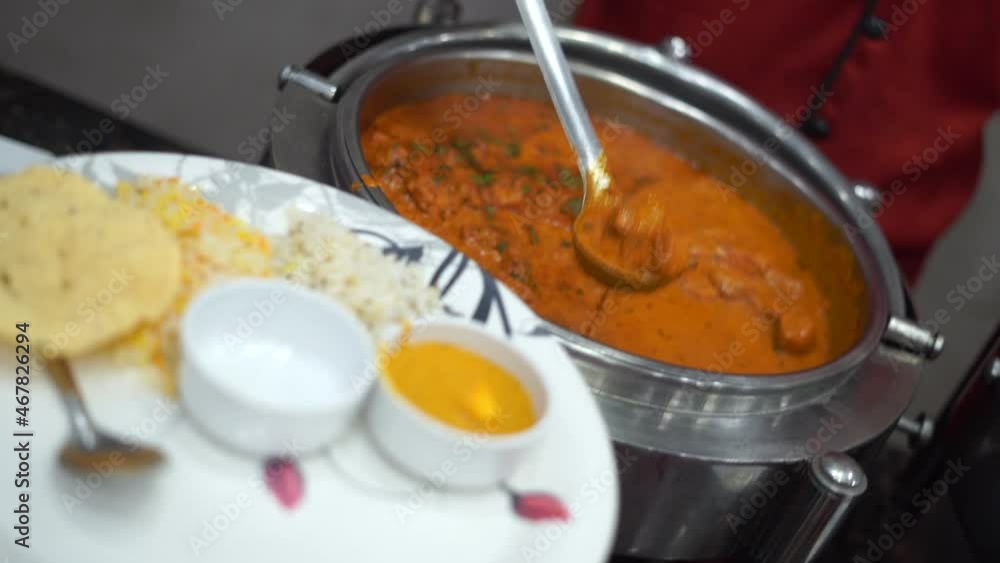 rice close up shot biryani pulav rice catering at event chicken dish rice close up shot biryani pulav rice catering at event chicken dish
