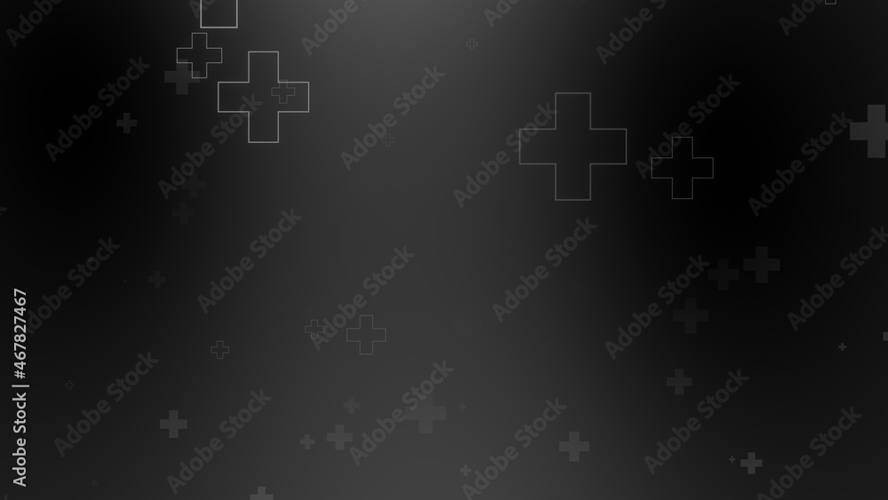 Medical health cross neon light shapes pattern on black background. Abstract healthcare with coronavirus infected deaths case concept. Medical health cross neon light shapes pattern on black background. Abstract healthcare with coronavirus infected deaths case concept.
