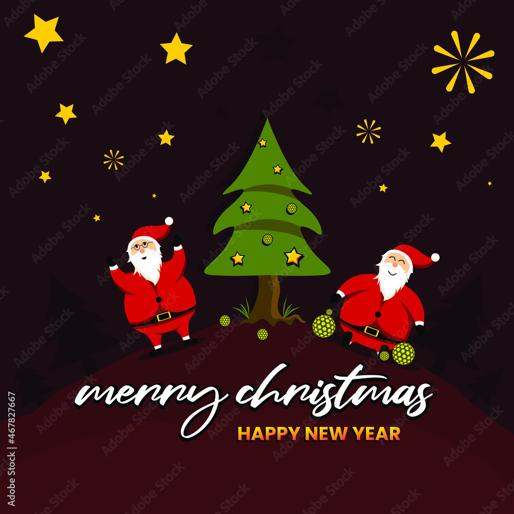 Christmas And New Year's Eve Decoration Vector, Old Santa Claus Enjoying The Outdoors Christmas And New Year's Eve Decoration Vector, Old Santa Claus Enjoying The Outdoors
