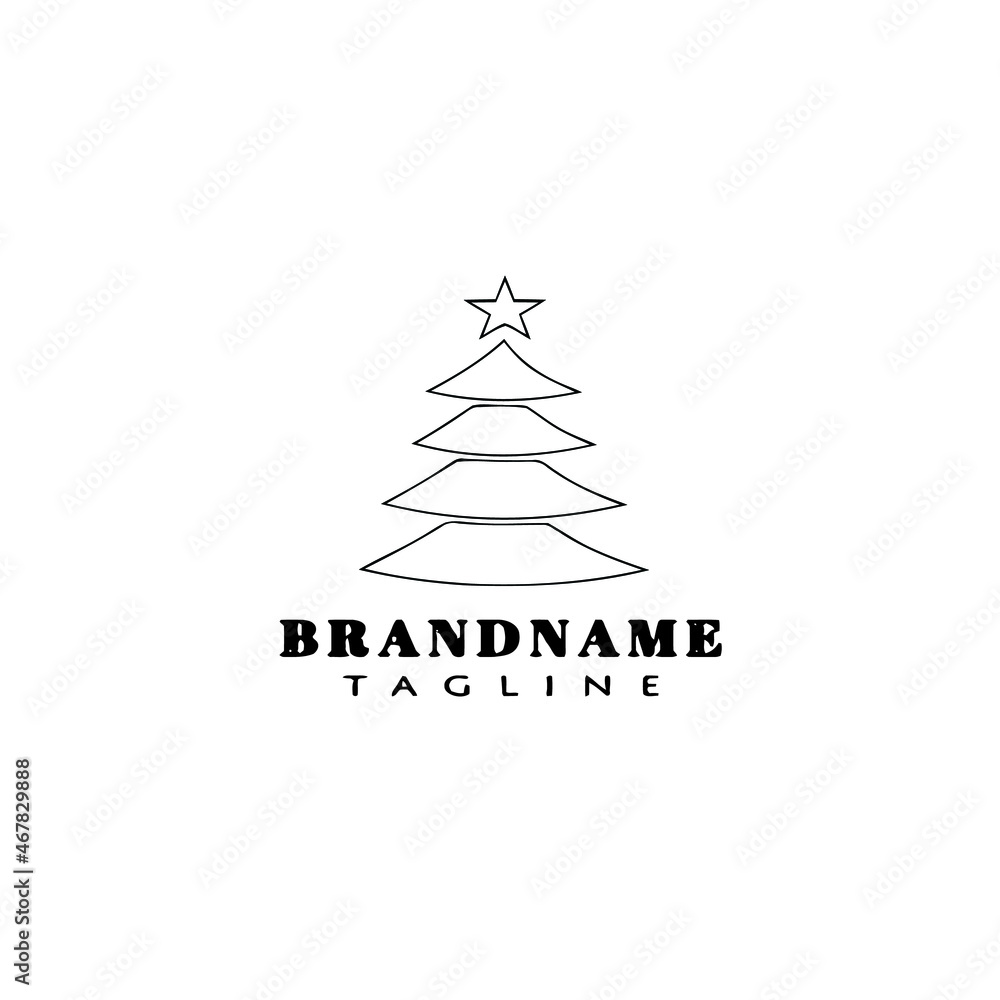 christmas tree logo cartoon icon design template black isolated vector illustration christmas tree logo cartoon icon design template black isolated vector illustration
