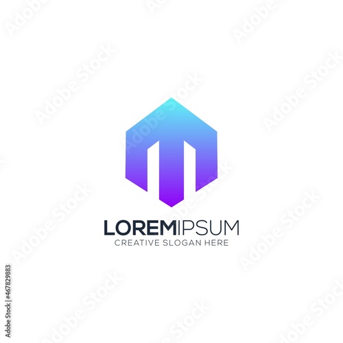 Free Download modern logo business company with gradient color - GFXLoad