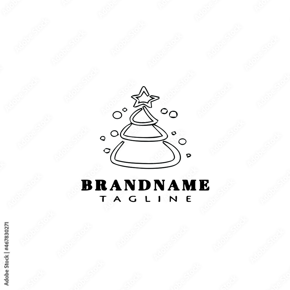 christmas tree logo cartoon icon design template black isolated vector symbol christmas tree logo cartoon icon design template black isolated vector symbol