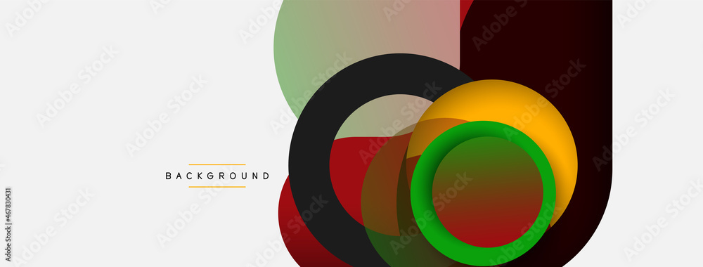 Vector round shapes circles minimal geometric background. Vector illustration for wallpaper banner background or landing page Vector round shapes circles minimal geometric background. Vector illustration for wallpaper banner background or landing page