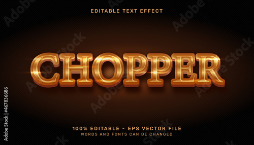 chopper 3d text effect and editable text effect