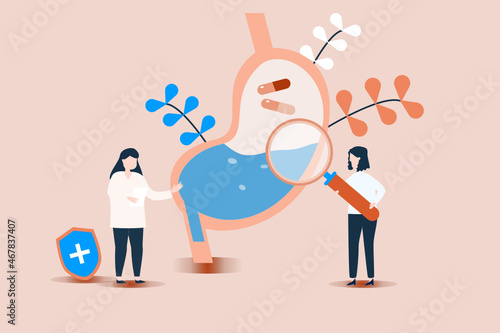 stomach doctor persons concept. Medical internal organs disease health care.
