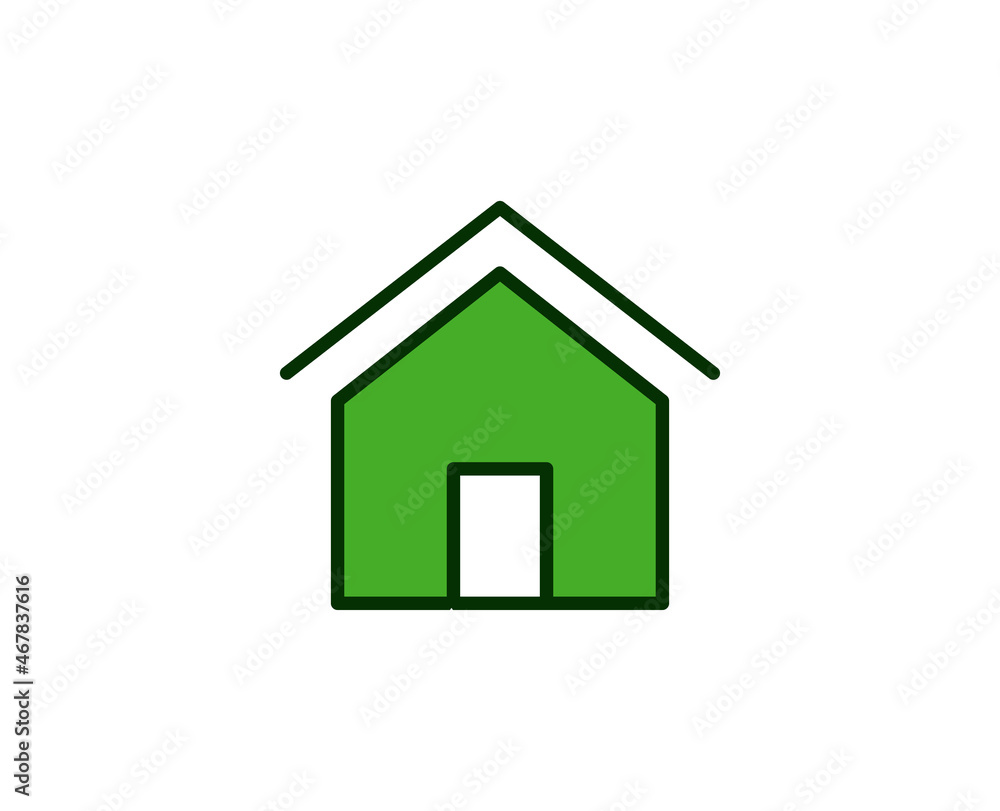 Green house flat icon. Single high quality outline symbol for web design or mobile app. House thin line signs for design logo, visit card, etc. Outline pictogram EPS10 Green house flat icon. Single high quality outline symbol for web design or mobile app. House thin line signs for design logo, visit card, etc. Outline pictogram EPS10