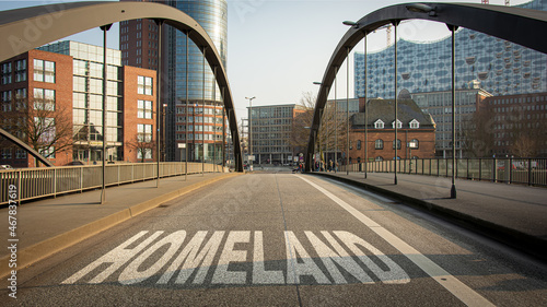 Konstfotografi Street Sign to Homeland