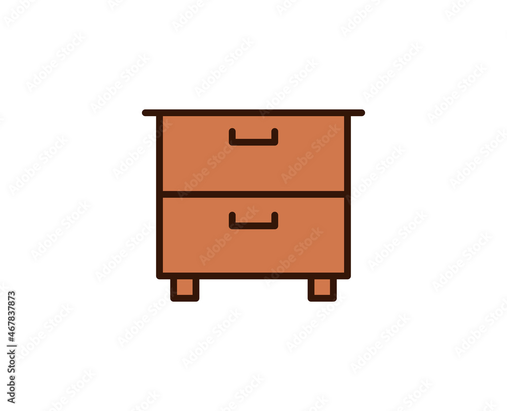 Cabinet line icon. Vector symbol in trendy flat style on white background. Office sing for design. Cabinet line icon. Vector symbol in trendy flat style on white background. Office sing for design.