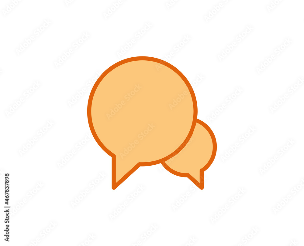 Speech bubble line icon. High quality outline symbol for web design or mobile app. Thin line sign for design logo. Color outline pictogram on white background Speech bubble line icon. High quality outline symbol for web design or mobile app. Thin line sign for design logo. Color outline pictogram on white background
