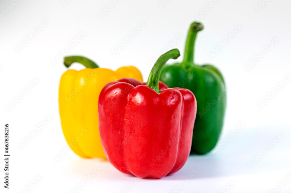 red paprika chilly pepper on white isolated red paprika chilly pepper on white isolated