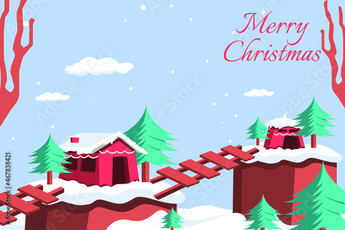 Christmas Town Flat Design