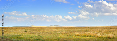 Panorama of the steppe in Khakassia photo