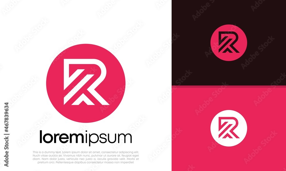 Initials R logo design. Initial Letter Logo. Innovative high tech logo template. Initials R logo design. Initial Letter Logo. Innovative high tech logo template.