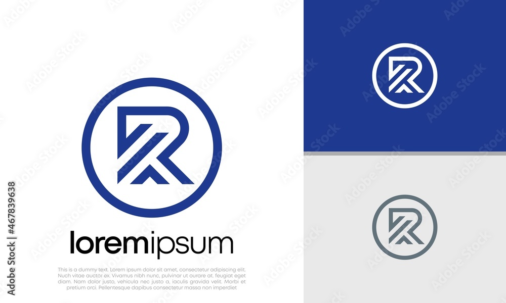 Initials R logo design. Initial Letter Logo. Innovative high tech logo template. Initials R logo design. Initial Letter Logo. Innovative high tech logo template.