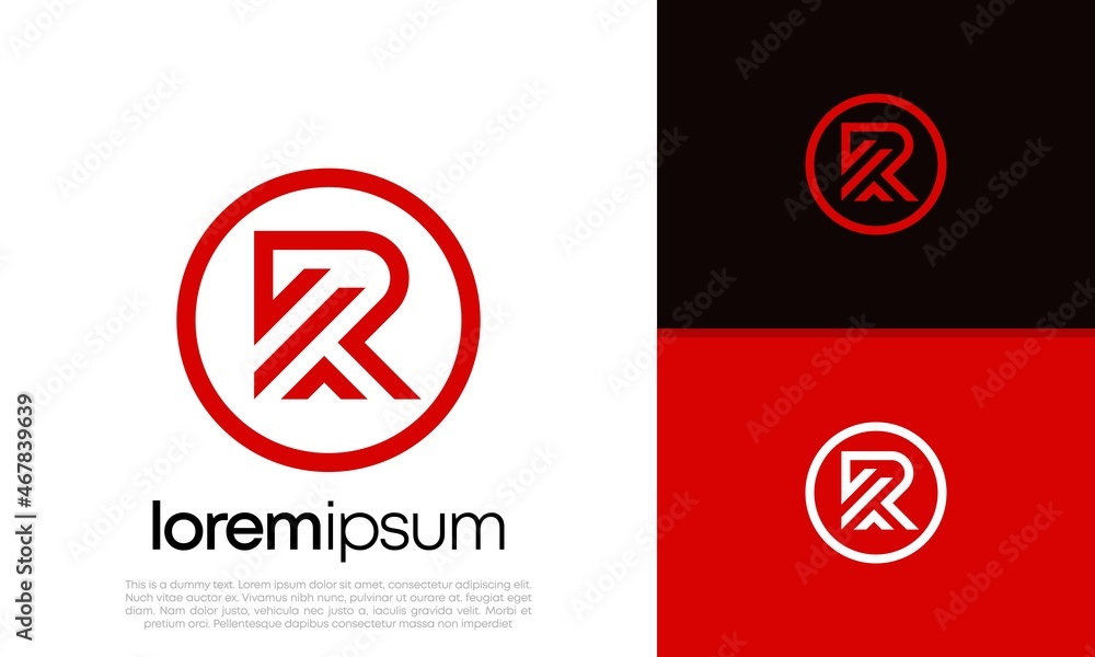 Initials R logo design. Initial Letter Logo. Innovative high tech logo template. Initials R logo design. Initial Letter Logo. Innovative high tech logo template.