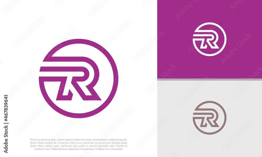 Initials R logo design. Initial Letter Logo. Innovative high tech logo template. Initials R logo design. Initial Letter Logo. Innovative high tech logo template.